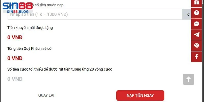 Thông tin bạn cần cung cấp để nhận thưởng nóng